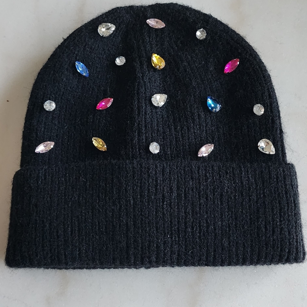 J. CREW Jeweled Beanie Hat